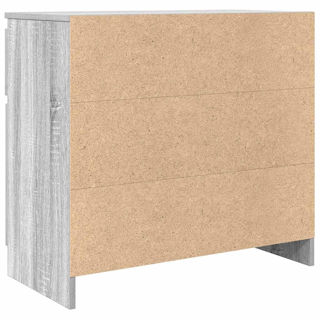 vidaXL Συρταριέρα με Συρτάρια Γκρι Sonoma 71x35x65 εκ. από Επεξ. Ξύλο