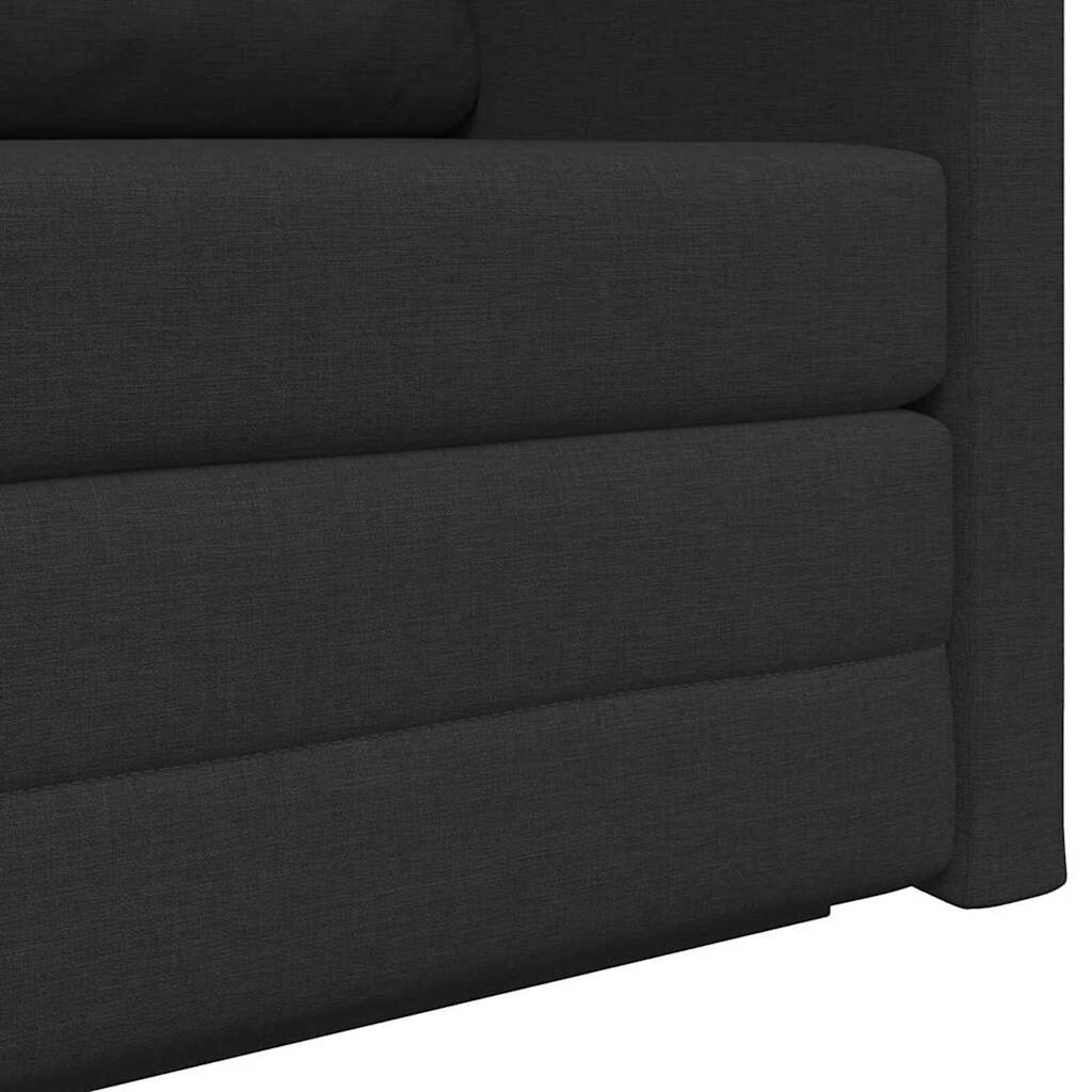 vidaXL Κρεβάτι καναπές Μαύρο 124 x 71 x 78 εκ ύφασμα