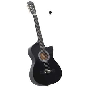 vidaXL &Kappa;&iota;&theta;ά&rho;&alpha; Western Classical Cutaway &mu;&epsilon; 6 &Chi;&omicron;&rho;&delta;έ&sigmaf; &Mu;&alpha;ύ&rho;&eta; 38"