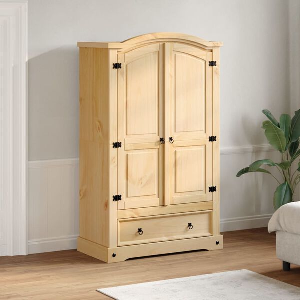 vidaXL Ντουλάπα Corona 101x52x170 εκ. από Μασίφ Ξύλο Πεύκου