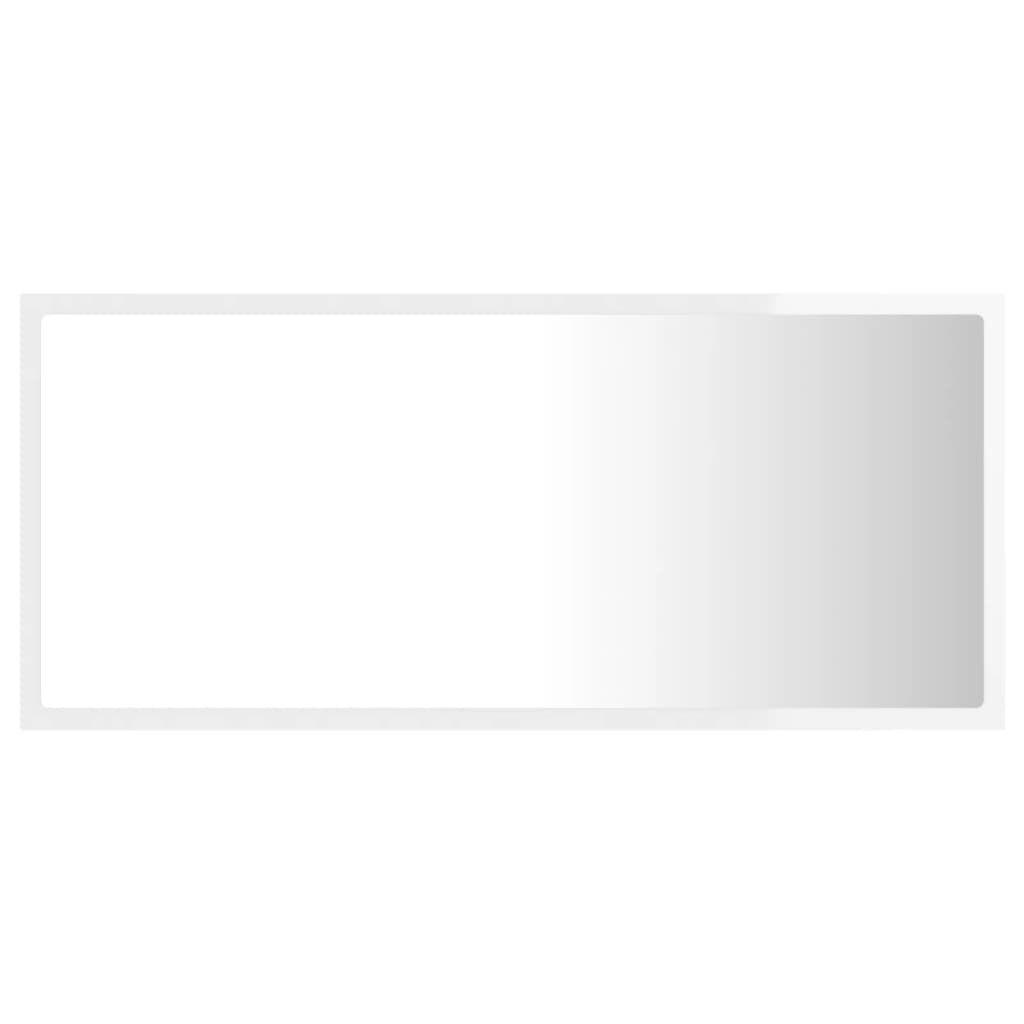 vidaXL Καθρέφτης Μπάνιου με LED Γυαλ. Λευκό 90x8,5x37εκ. Ακρυλικός