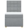 vidaXL Κρεβάτι Boxspring με Στρώμα Ανοιχτό Γκρι 100x200 εκ. Υφασμάτινο