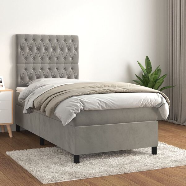 vidaXL &Kappa;&rho;&epsilon;&beta;ά&tau;&iota; Boxspring &mu;&epsilon; &Sigma;&tau;&rho;ώ&mu;&alpha; &Alpha;&nu;&omicron;&iota;&chi;&tau;ό &Gamma;&kappa;&rho;&iota; 80x200 &epsilon;&kappa;. &Beta;&epsilon;&lambda;&omicron;ύ&delta;&iota;&nu;&omicron;