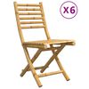 vidaXL Καρέκλες Κήπου Πτυσσόμενες 6 τεμ. 43x54x88 εκ. από Μπαμπού