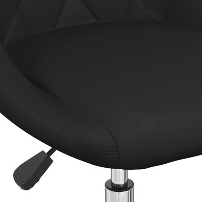 vidaXL Καρέκλες Τραπεζαρίας Περιστρεφόμενες 4 τεμ. Μαύρες Δερματίνη