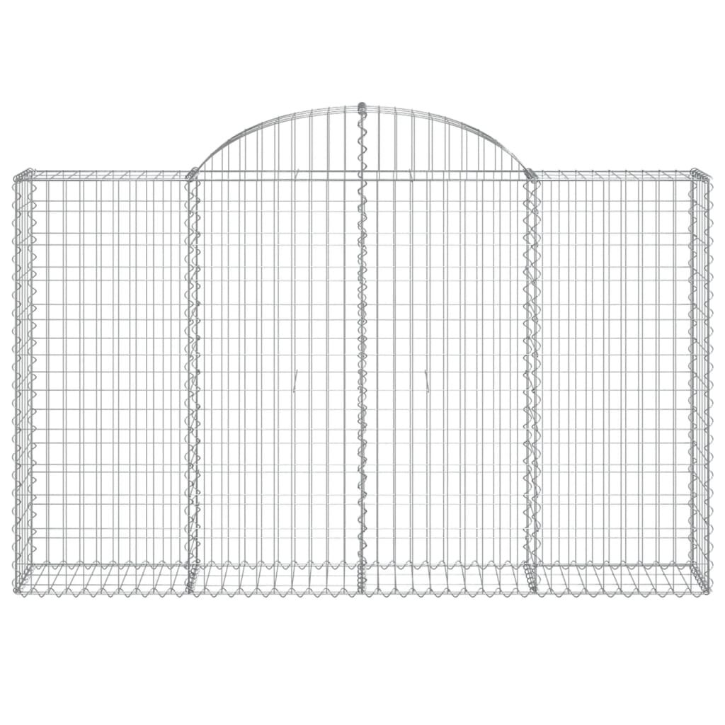 vidaXL Συρματοκιβώτια Τοξωτά 5 τεμ. 200x30x120/140 εκ. Γαλβαν. Ατσάλι