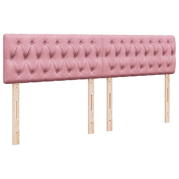 vidaXL Οθωμανικό κρεβάτι με στρώμα ροζ 180x200cm Velvet