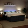 vidaXL Κρεβάτι Boxspring με Στρώμα Μαύρο 180x200 εκ. Βελούδινο