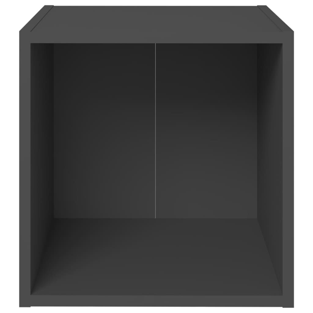 vidaXL Έπιπλα Τηλεόρασης 2 τεμ. Γκρι 37 x 35 x 37 εκ. από Επεξ. Ξύλο