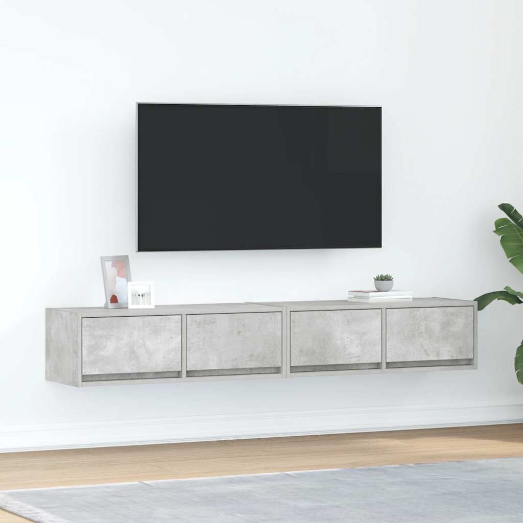 vidaXL Έπιπλα Τηλεόρασης 2 τεμ. 80x31x25,5 εκ. Επεξεργασμένο Ξύλο