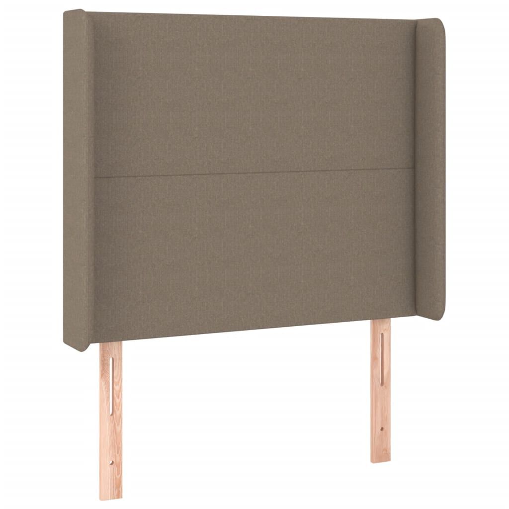 vidaXL Κεφαλάρι Κρεβατιού LED Taupe 83x16x118/128εκ. Υφασμάτινο