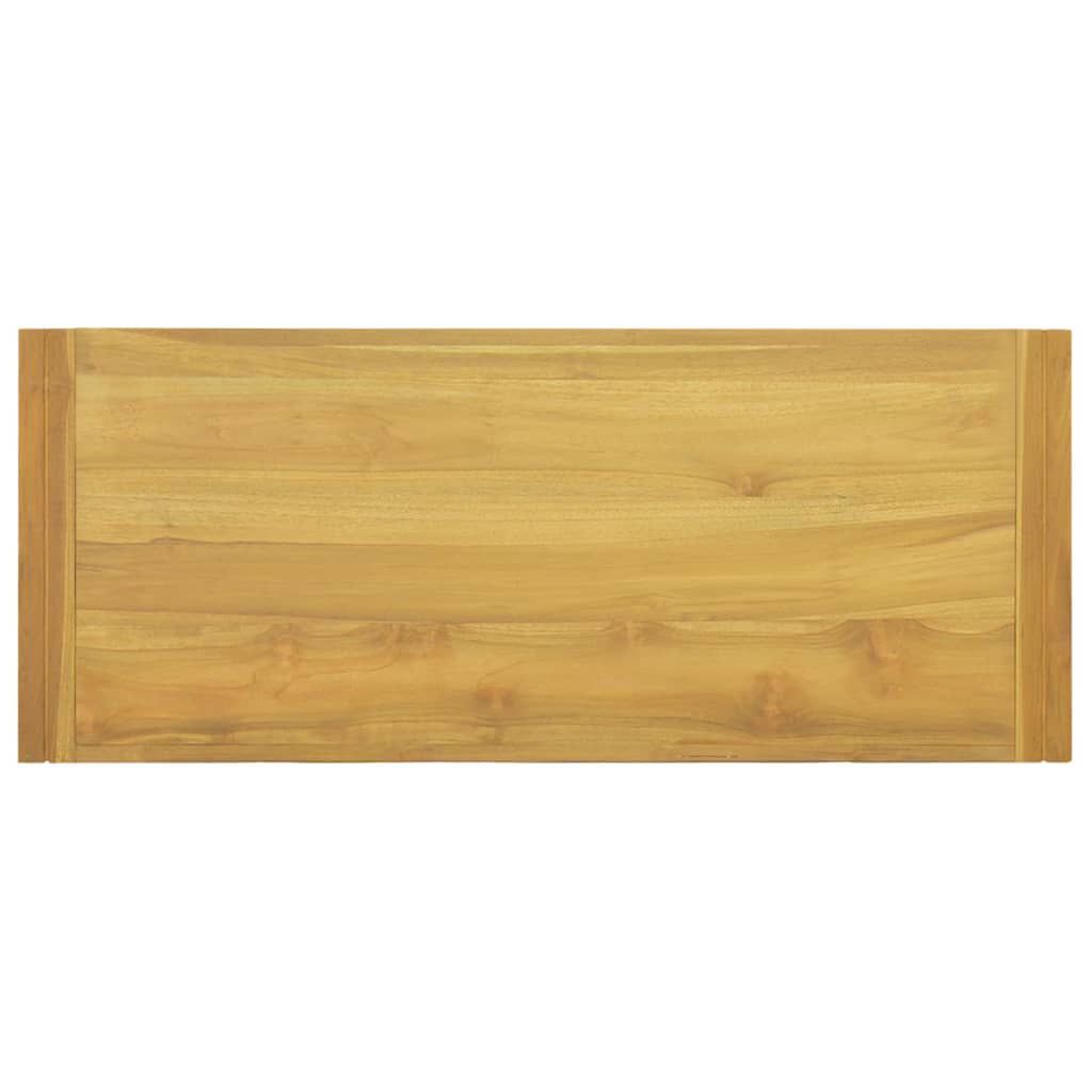 vidaXL Έπιπλο Μπάνιου Επιτοίχιο 110x45x35 εκ. από Μασίφ Ξύλο Teak