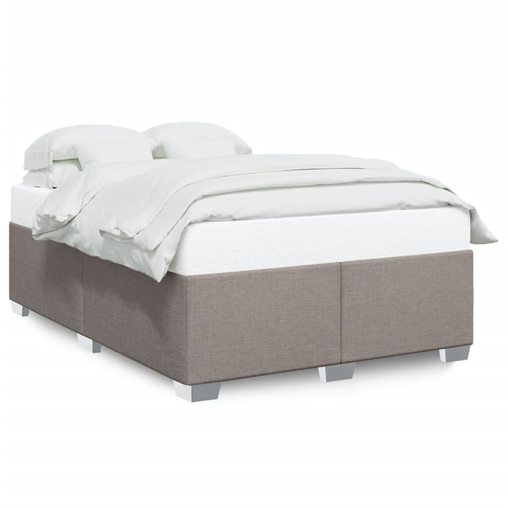 vidaXL Σκελετός Κρεβατιού Χωρίς Στρώμα Taupe 140x190 εκ. Υφασμάτινο