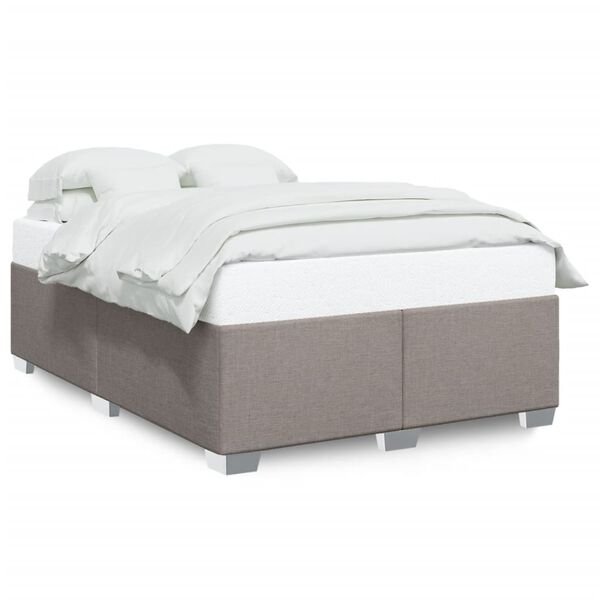 vidaXL Σκελετός Κρεβατιού Χωρίς Στρώμα Taupe 140x190 εκ. Υφασμάτινο