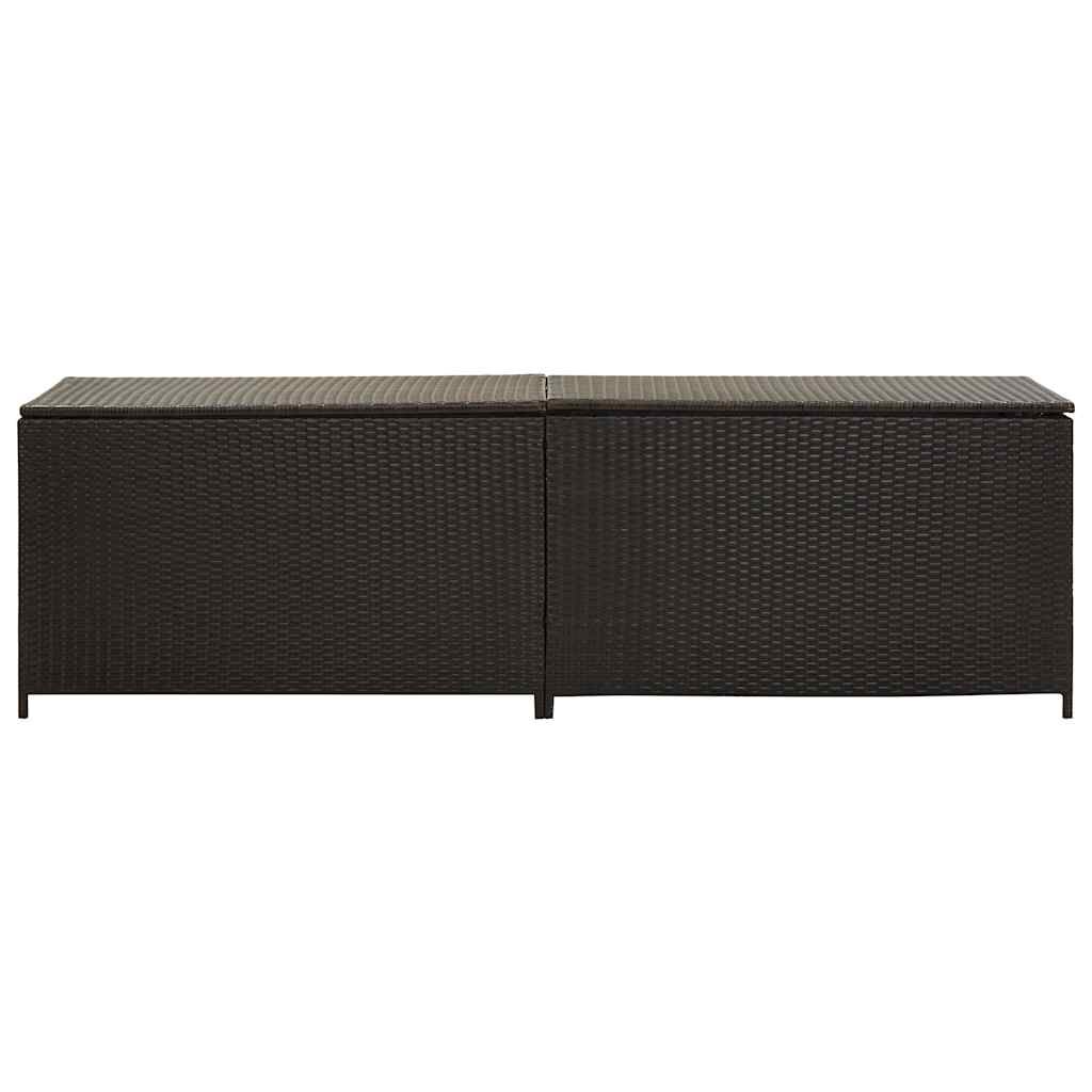 vidaXL Κουτί Αποθήκευσης Κήπου Καφέ 200x50x60 εκ. από Συνθετικό Ρατάν