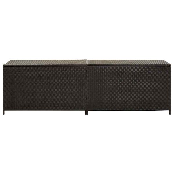vidaXL Κουτί Αποθήκευσης Κήπου Καφέ 200x50x60 εκ. από Συνθετικό Ρατάν