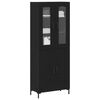 vidaXL Highboard Επιτοίχιο 2 pcs Μαύρη δρυς 69.5 x 34 x 180 εκ.