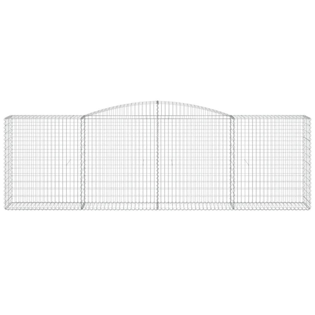 vidaXL Συρματοκιβώτια Τοξωτά 3 τεμ. 400x50x120/140 εκ. Γαλβαν. Ατσάλι