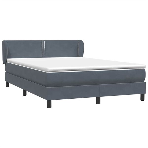 vidaXL Box Spring &Kappa;&rho;&epsilon;&beta;ά&tau;&iota; &mu;&epsilon; &sigma;&tau;&rho;ώ&mu;&alpha; &Sigma;&kappa;&omicron;ύ&rho;&omicron; &gamma;&kappa;&rho;&iota; 160x220 cm &Beta;&epsilon;&lambda;&omicron;ύ&delta;&iota;&nu;&omicron;