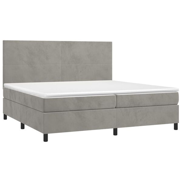 vidaXL &Kappa;&rho;&epsilon;&beta;ά&tau;&iota; Boxspring &mu;&epsilon; &Sigma;&tau;&rho;ώ&mu;&alpha; &Alpha;&nu;&omicron;&iota;&chi;&tau;ό &Gamma;&kappa;&rho;&iota; 200x200 &epsilon;&kappa;. &Beta;&epsilon;&lambda;&omicron;ύ&delta;&iota;&nu;&omicron;