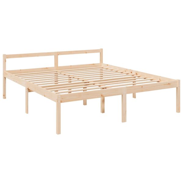 vidaXL Κρεβάτι Ηλικιωμένων Μελί 180x200εκ. Μασίφ Πεύκο Super King Size