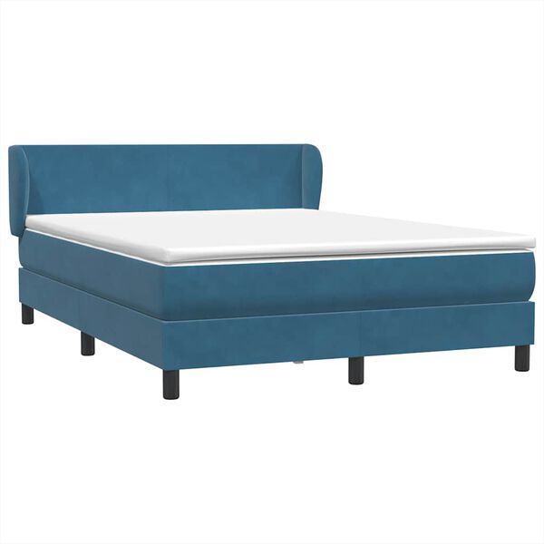 vidaXL Box Spring &kappa;&rho;&epsilon;&beta;ά&tau;&iota; &mu;&epsilon; &sigma;&tau;&rho;ώ&mu;&alpha; &sigma;&kappa;&omicron;ύ&rho;&omicron; &mu;&pi;&lambda;&epsilon; 160x220 cm &Beta;&epsilon;&lambda;&omicron;ύ&delta;&iota;&nu;&omicron;
