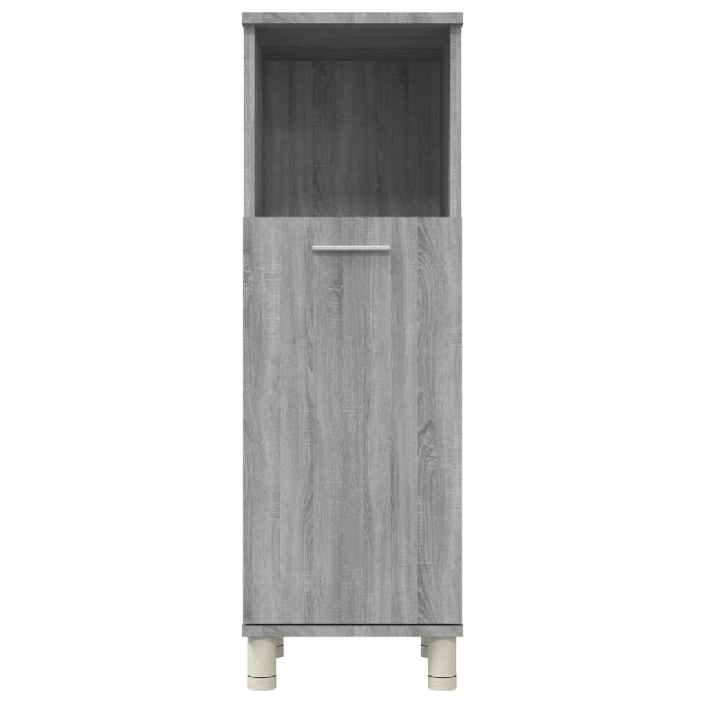 vidaXL Ντουλάπι Μπάνιου Γκρι Sonoma 30x30x95 εκ. Επεξεργασμένο Ξύλο