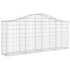 vidaXL Συρματοκιβώτια Τοξωτά 18 τεμ. 200x30x80/100 εκ. Γαλβαν. Ατσάλι