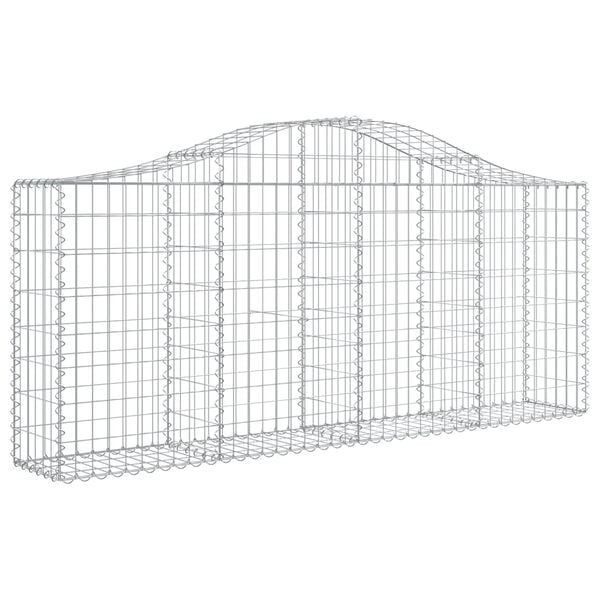 vidaXL Συρματοκιβώτια Τοξωτά 18 τεμ. 200x30x80/100 εκ. Γαλβαν. Ατσάλι