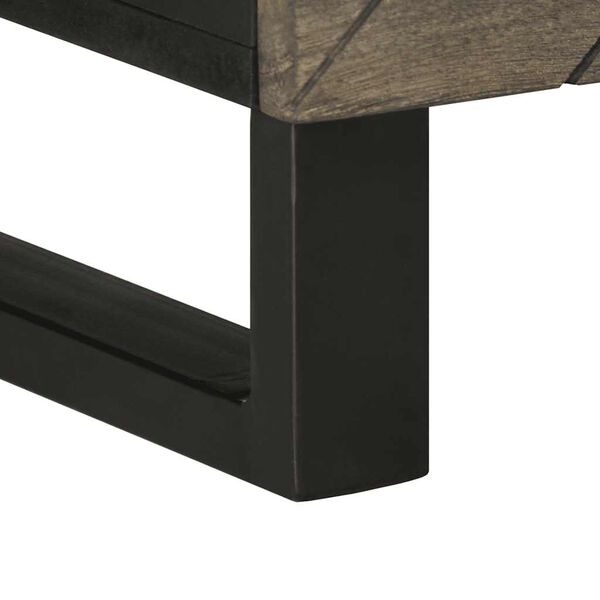 vidaXL Έπιπλο Τηλεόρασης Μαύρο 100 x 33 x 46 εκ. από Μασίφ Ξύλο Μάνγκο