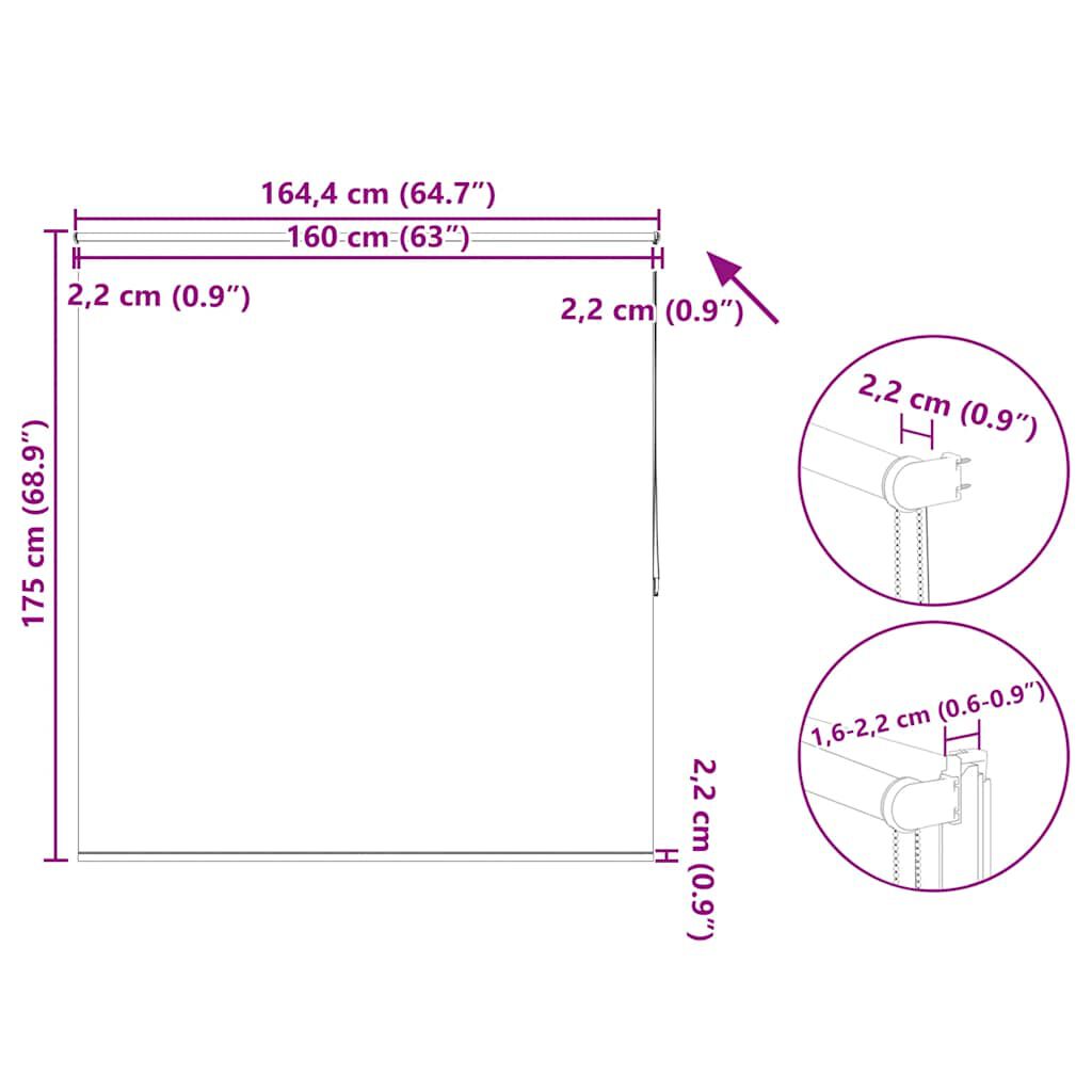 Στόρι Συσκότισης Ρόλερ Μπεζ 160 x 175 εκ.