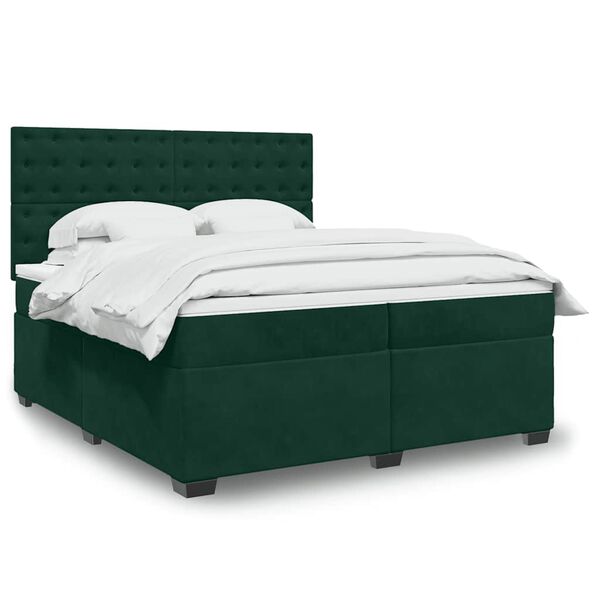 vidaXL &Kappa;&rho;&epsilon;&beta;ά&tau;&iota; Boxspring &mu;&epsilon; &Sigma;&tau;&rho;ώ&mu;&alpha; &Sigma;&kappa;&omicron;ύ&rho;&omicron; &Pi;&rho;ά&sigma;&iota;&nu;&omicron; 180x200&epsilon;&kappa;. &Beta;&epsilon;&lambda;&omicron;ύ&delta;&iota;&nu;&omicron;