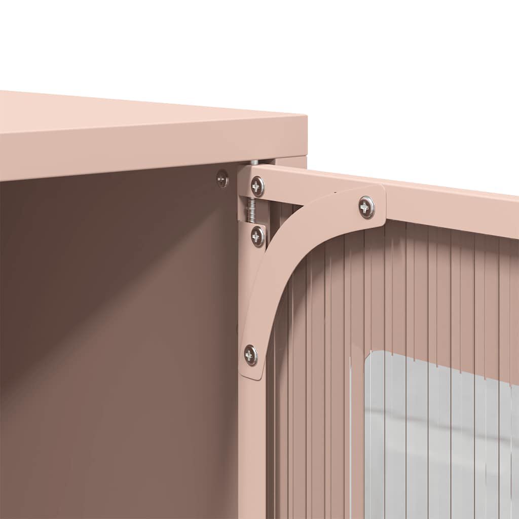 vidaXL Έπιπλο Τηλεόρασης Ροζ 100,5x39x60,5 εκ. από Ατσάλι