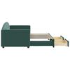 vidaXL Καναπές Κρεβάτι Συρόμενος Σκ. Πράσινο 80x200 Βελούδο Συρτάρια