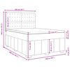 vidaXL Κρεβάτι Boxspring με Στρώμα Μαύρο 160x200 εκ. Υφασμάτινο