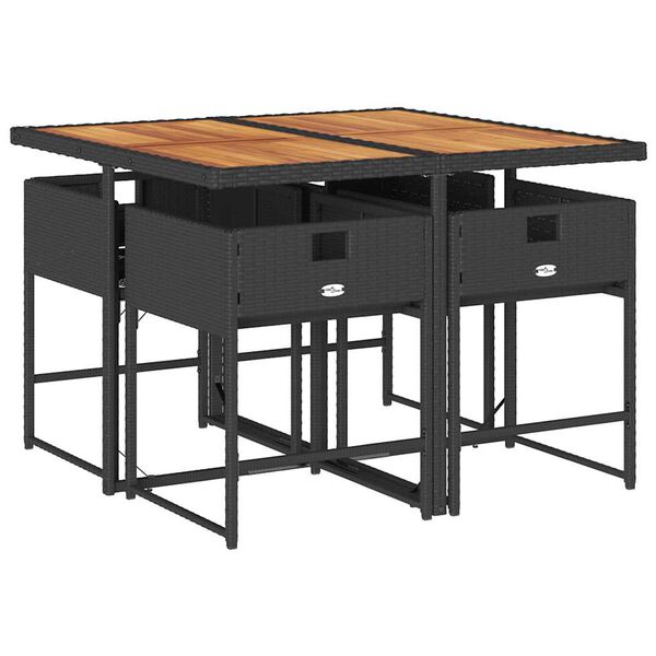 vidaXL &Sigma;&epsilon;&tau; &Tau;&rho;&alpha;&pi;&epsilon;&zeta;&alpha;&rho;ί&alpha;&sigmaf; &Kappa;ή&pi;&omicron;&upsilon; 5 &Tau;&epsilon;&mu;&alpha;&chi;ί&omega;&nu; &Mu;&alpha;ύ&rho;&omicron; &Sigma;&upsilon;&nu;&theta;. &Rho;&alpha;&tau;ά&nu; &mu;&epsilon; &Mu;&alpha;&xi;&iota;&lambda;ά&rho;&iota;&alpha;