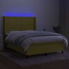 vidaXL &Kappa;&rho;&epsilon;&beta;ά&tau;&iota; Boxspring &mu;&epsilon; &Sigma;&tau;&rho;ώ&mu;&alpha; & LED &Pi;&rho;ά&sigma;&iota;&nu;&omicron; 140x200 &epsilon;&kappa; &Upsilon;&phi;&alpha;&sigma;&mu;ά&tau;&iota;&nu;&omicron;