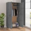 vidaXL Ντουλάπα HAMAR Σκ. Γκρι 89 x 50 x 180 εκ. από Μασίφ Ξύλο Πεύκου