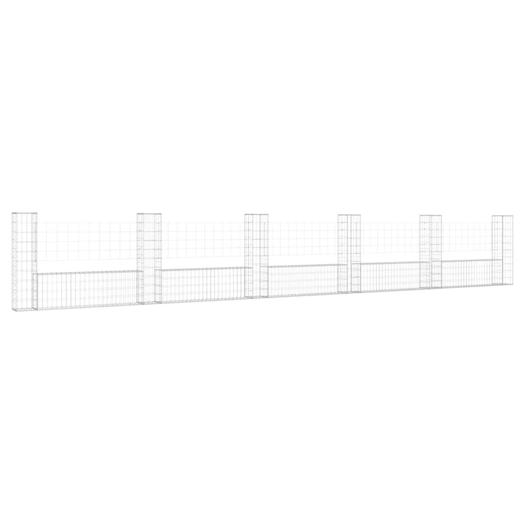 vidaXL Συρματοκιβώτια Στύλοι σε U Σχήμα 6 τεμ. 620x20x100 εκ Σιδερένια