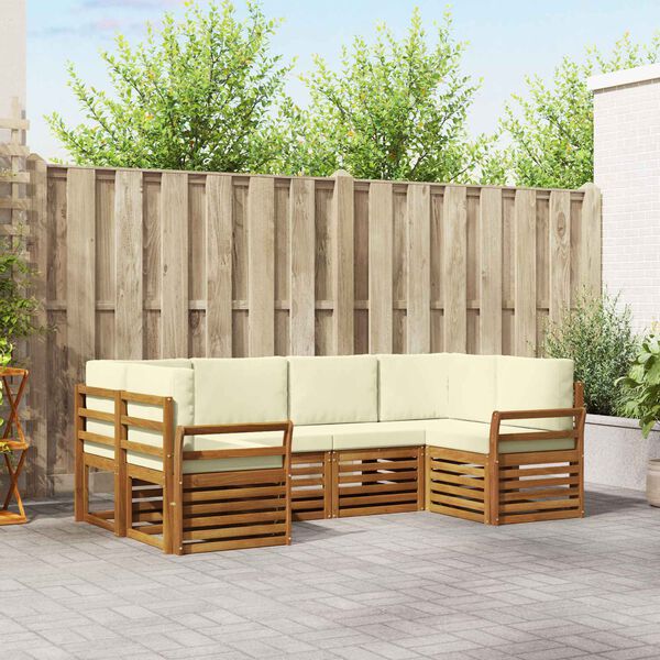 vidaXL &Sigma;&epsilon;&tau; &Kappa;&alpha;&nu;&alpha;&pi;έ 6 pcs &Phi;&upsilon;&sigma;&iota;&kappa;ό &kappa;&alpha;&iota; &Kappa;&rho;έ&mu;&alpha; &Sigma;&tau;&epsilon;&rho;&epsilon;ό &Xi;ύ&lambda;&omicron; &Alpha;&kappa;&alpha;&kappa;ί&alpha;&sigmaf;