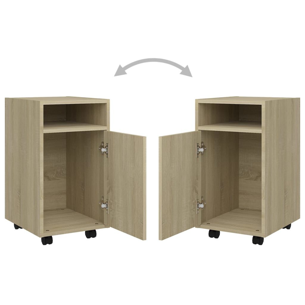 vidaXL Βοηθητ. Ντουλάπι με Τροχούς Sonoma Δρύς 33x38x60 εκ Επεξ. Ξύλο