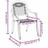 vidaXL Καρέκλα Κήπου 2 pcs Μπρονζέ 55 x 56.5 x 91εκ Αλουμίνιο