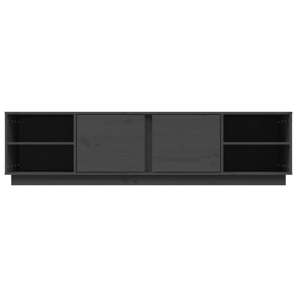 vidaXL Έπιπλο Τηλεόρασης Γκρι 156x40x40 εκ. από Μασίφ Ξύλο Πεύκου