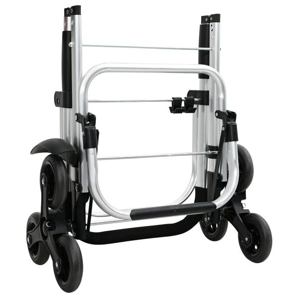 vidaXL Καρότσι Αγορών Μαύρο 47 x 39 x 100.5 εκ. Ύφασμα Oxford