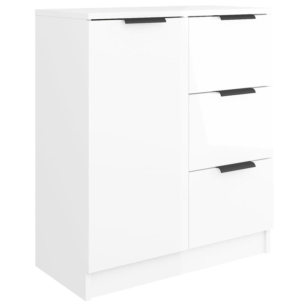 vidaXL Συρταριέρα Γυαλιστερό Λευκό 60 x 30 x70 εκ. Επεξεργασμένο Ξύλο