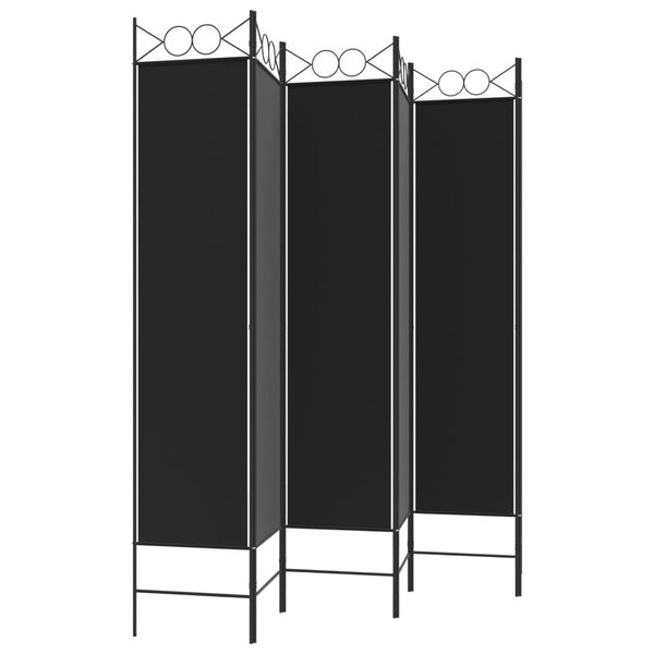 vidaXL Διαχωριστικό Δωματίου με 6 Πάνελ Μαύρο 240x200 εκ. από Ύφασμα