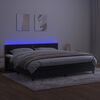 vidaXL &Kappa;&rho;&epsilon;&beta;ά&tau;&iota; Boxspring &mu;&epsilon; &Sigma;&tau;&rho;ώ&mu;&alpha; & LED &Mu;&alpha;ύ&rho;&omicron; 200x200 &epsilon;&kappa;. &Beta;&epsilon;&lambda;&omicron;ύ&delta;&iota;&nu;&omicron;
