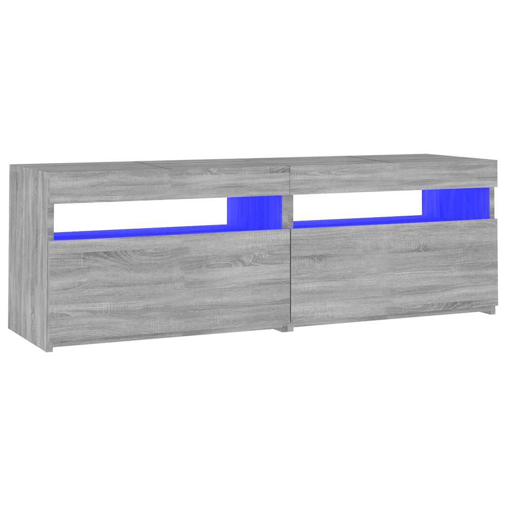 vidaXL Έπιπλο Τηλεόρασης με LED Γκρι Sonoma 120x35x40 εκ.