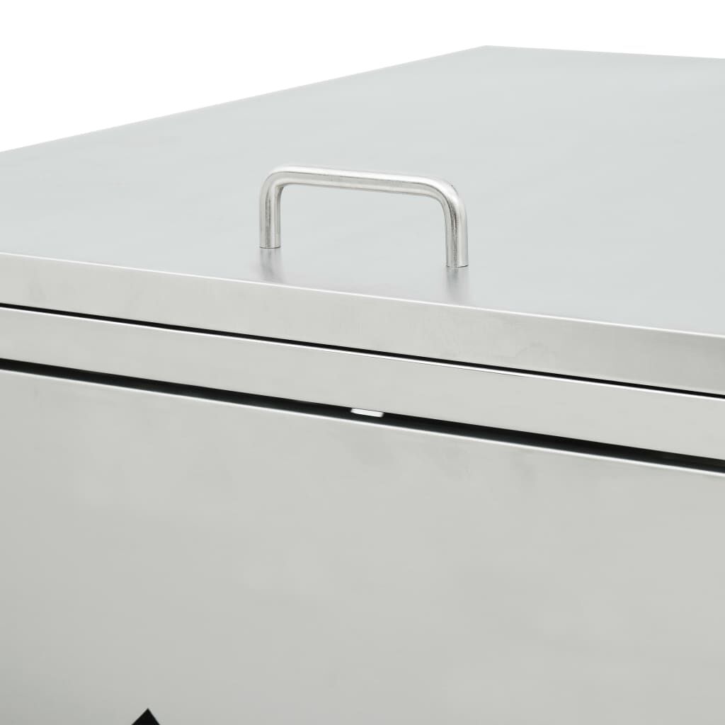 vidaXL Πλαίσιο Διπλό για Κάδους Απορριμμάτων 240 L Ανοξείδωτο Ατσάλι