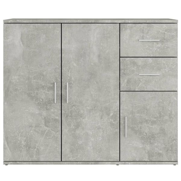 vidaXL Ντουλάπι Γκρι Σκυροδέματος 91x29,5x75 εκ. Επεξεργασμένο Ξύλο